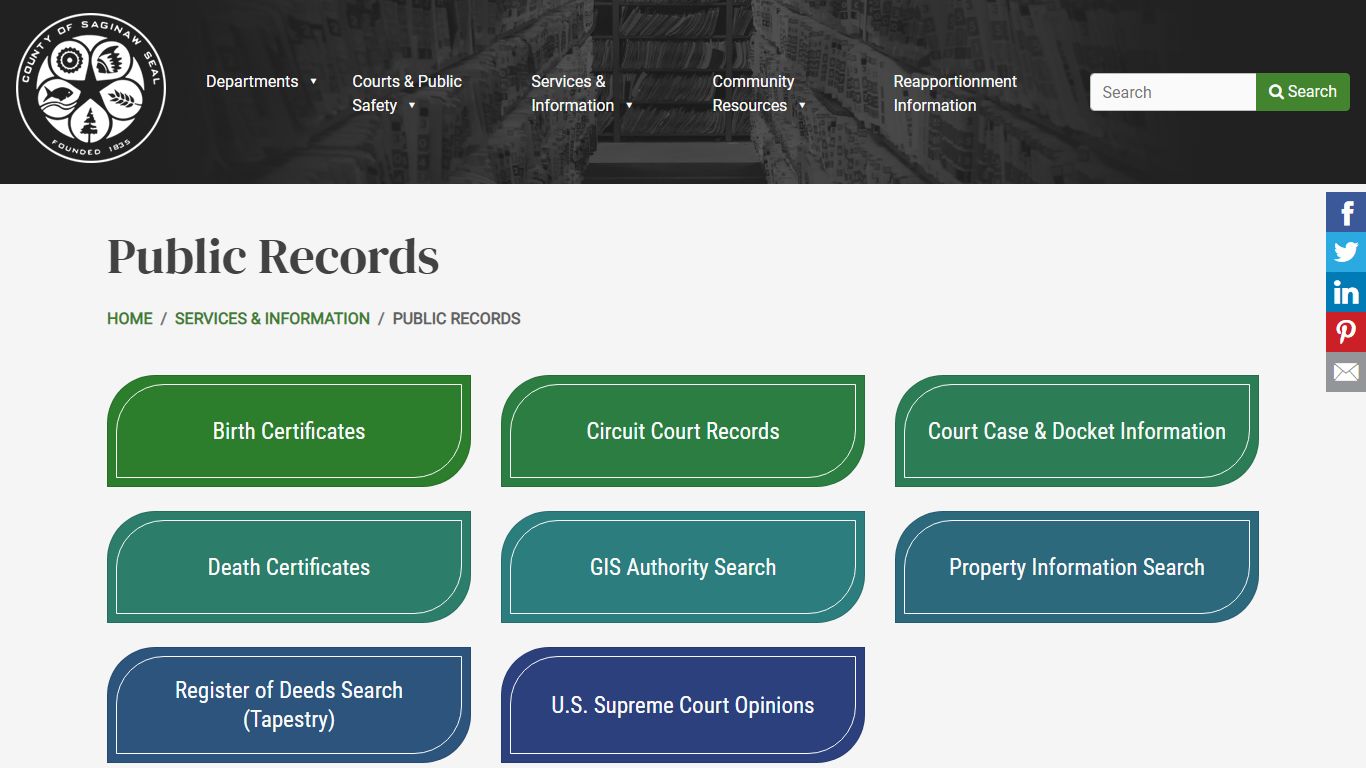 Public Records | County of Saginaw, MI - Saginaw County, Michigan